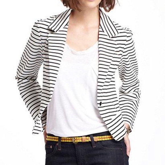 Anthropologie Jackets & Blazers - Anthropologie Cartonnier Spinnaker Striped Blazer